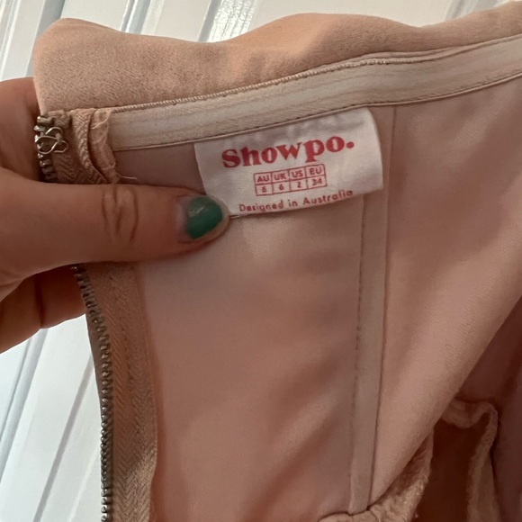 Peach Formal Strapless Jumpsuit - Picture 4 of 4